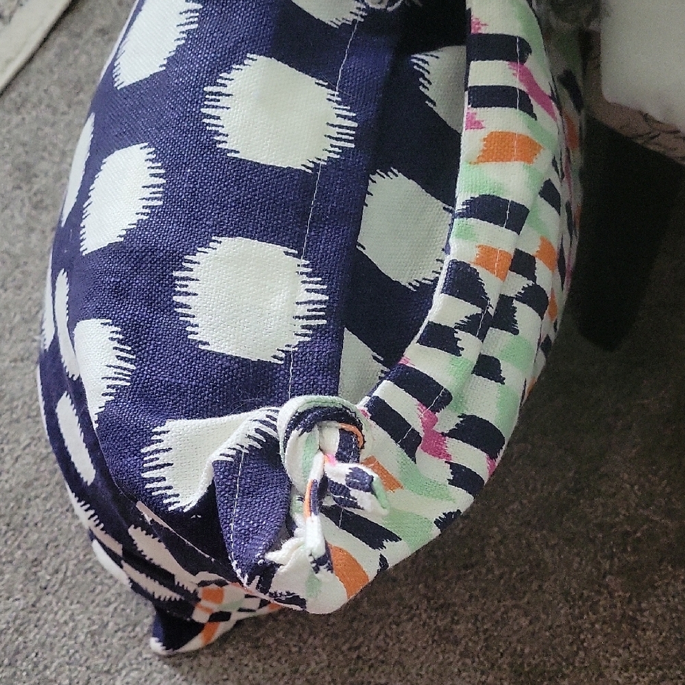 IKEA Multicolor Geometric and Navy Dot Accent Pillow Covers  26" x 26" - Picture 2 of 3